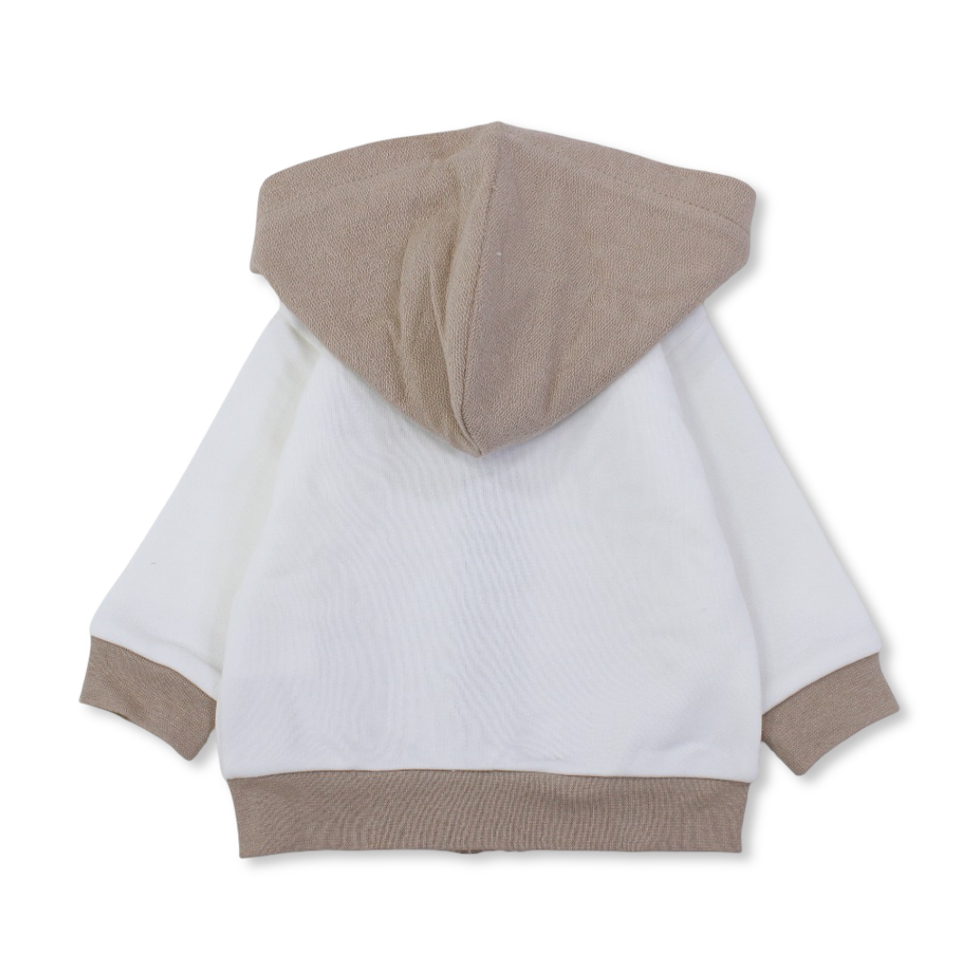 Baby Boys Cotton Hooded T-Shirt – Off-White & Havan