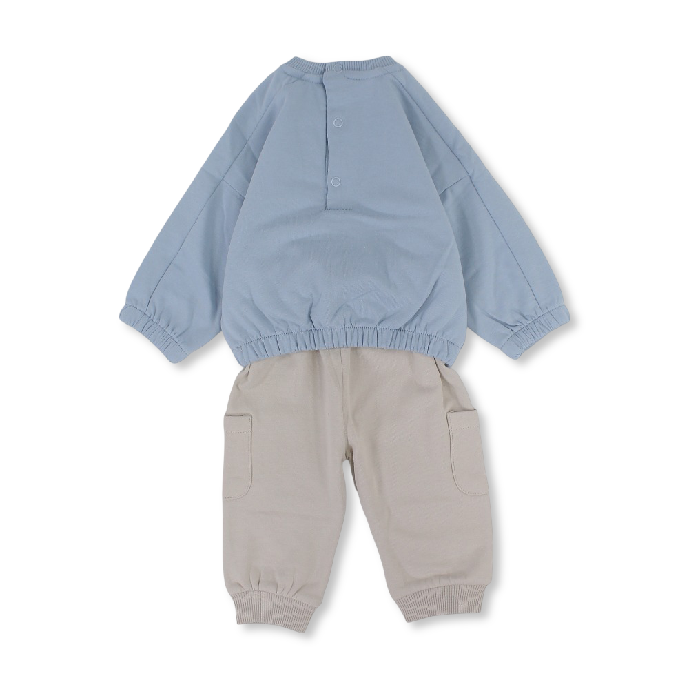 Baby Boys Cotton Outfit Set – Baby Blue