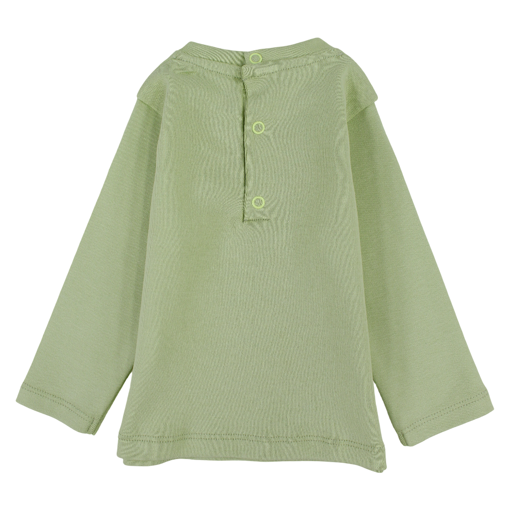 Baby Boys Cotton T-Shirt – Green with "Born to be Explorer" Print