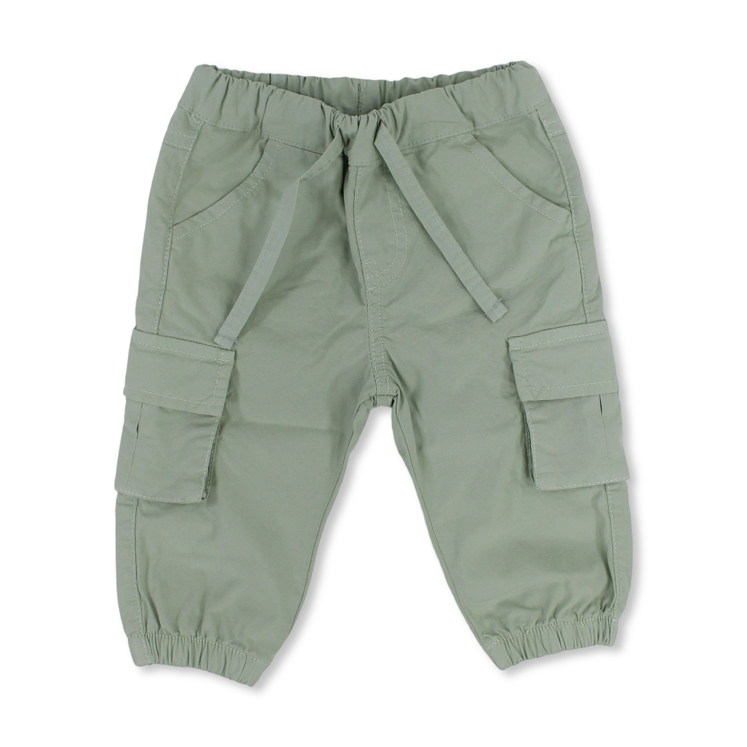 Baby Boys Cotton Pants – Mint
