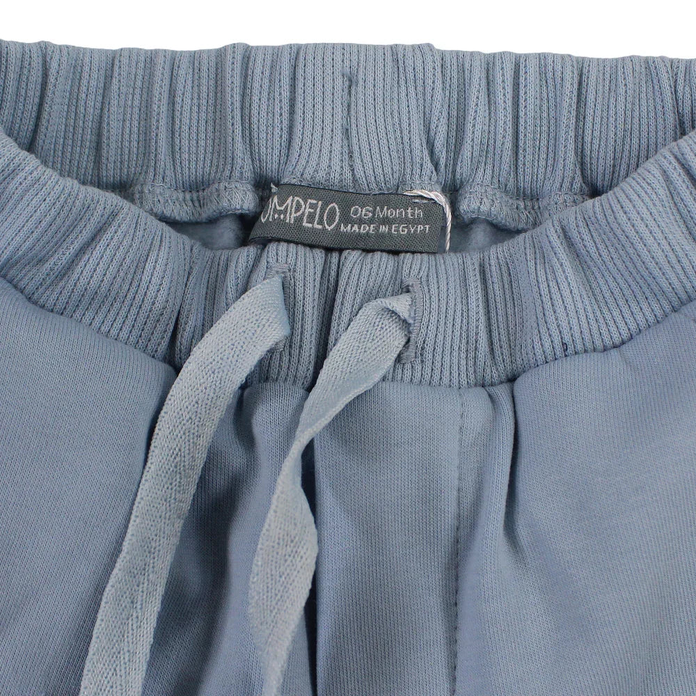 Baby Boys Cotton Sweatpants – Light Blue