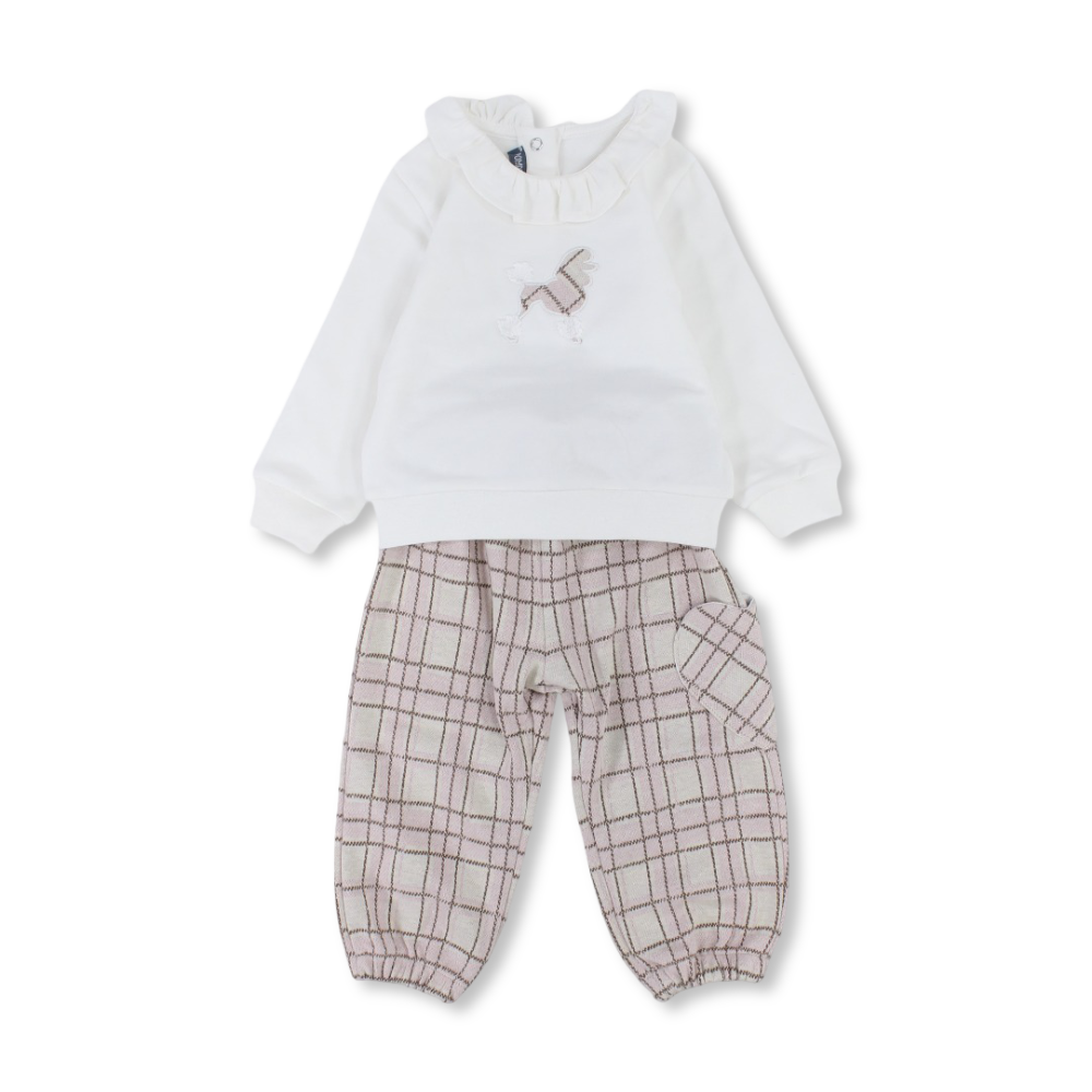 Baby Girls Cotton Outfit Set – Off-White