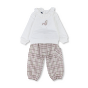 Baby Girls Cotton Outfit Set – Off-White