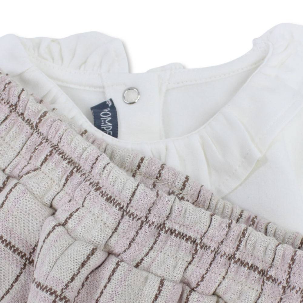 Baby Girls Cotton Outfit Set – Off-White