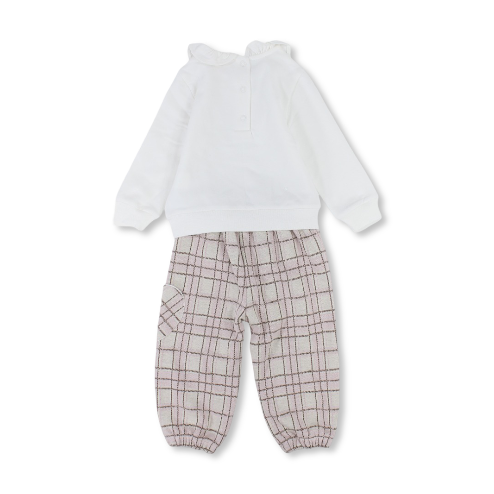 Baby Girls Cotton Outfit Set – Off-White
