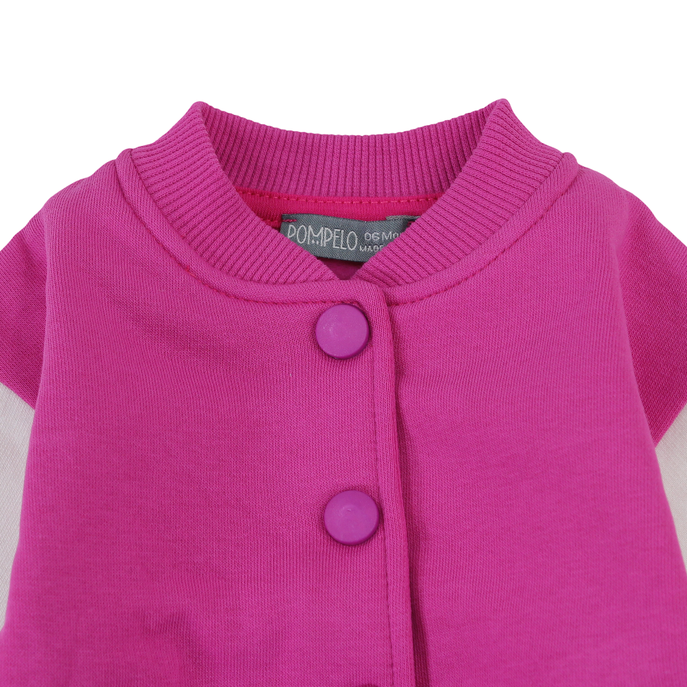 Baby Girls Cotton Jacket – Fuchsia