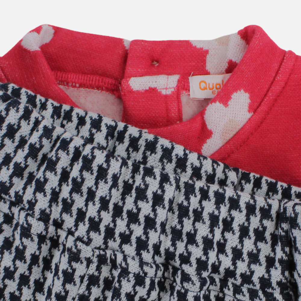 Girls Cotton 2-Piece Outfit Set – Flower Design