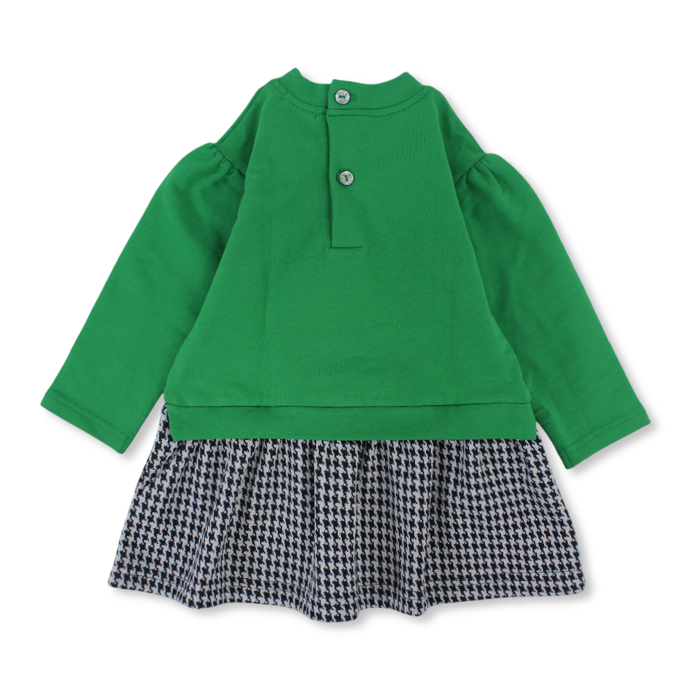 Girls Cotton Dress - Green
