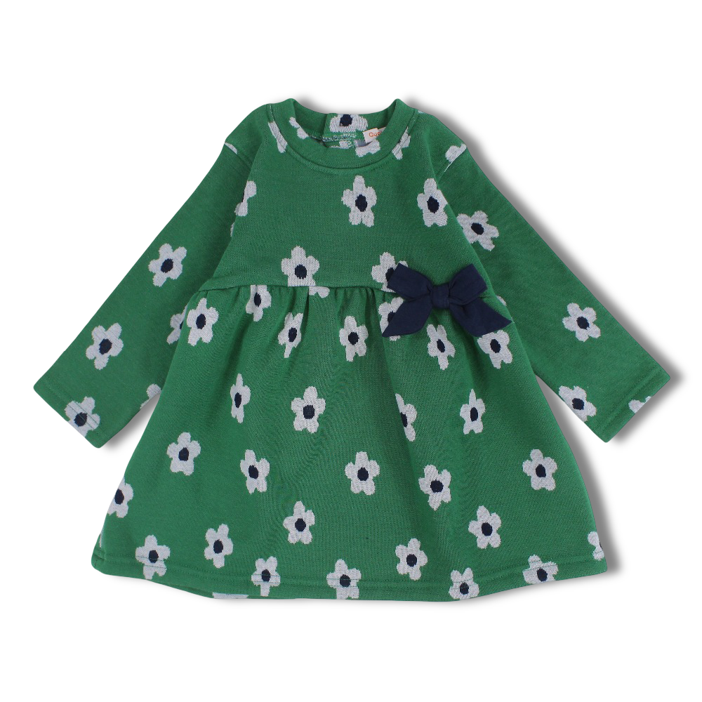 Girls Cotton Dress – Flower Design