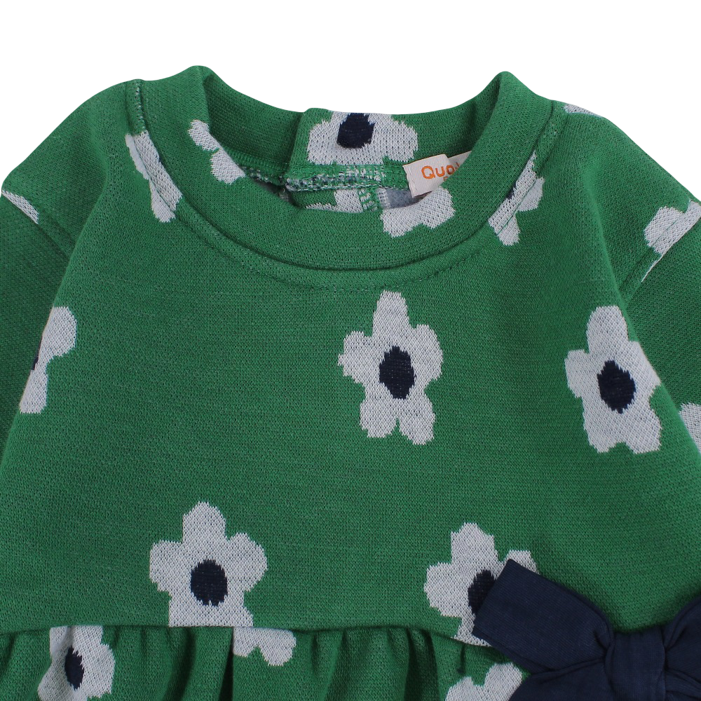 Girls Cotton Dress – Flower Design