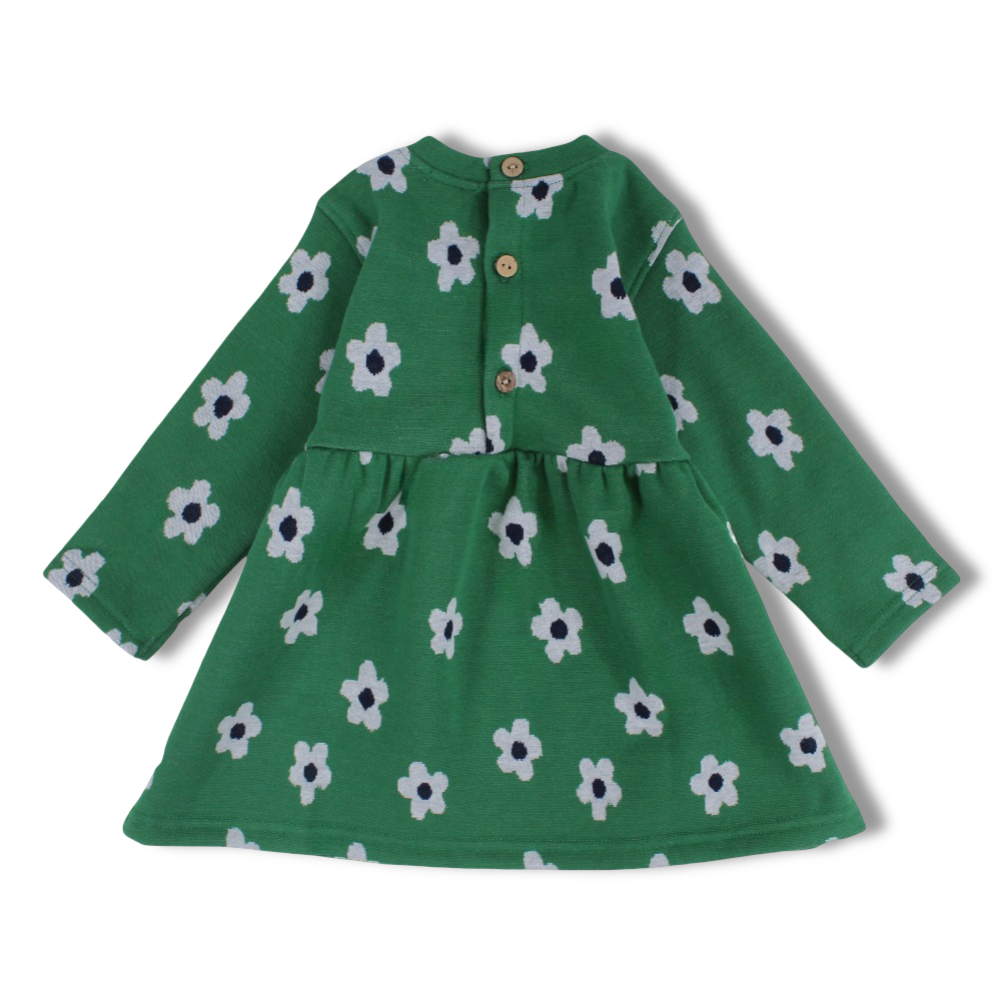 Girls Cotton Dress – Flower Design