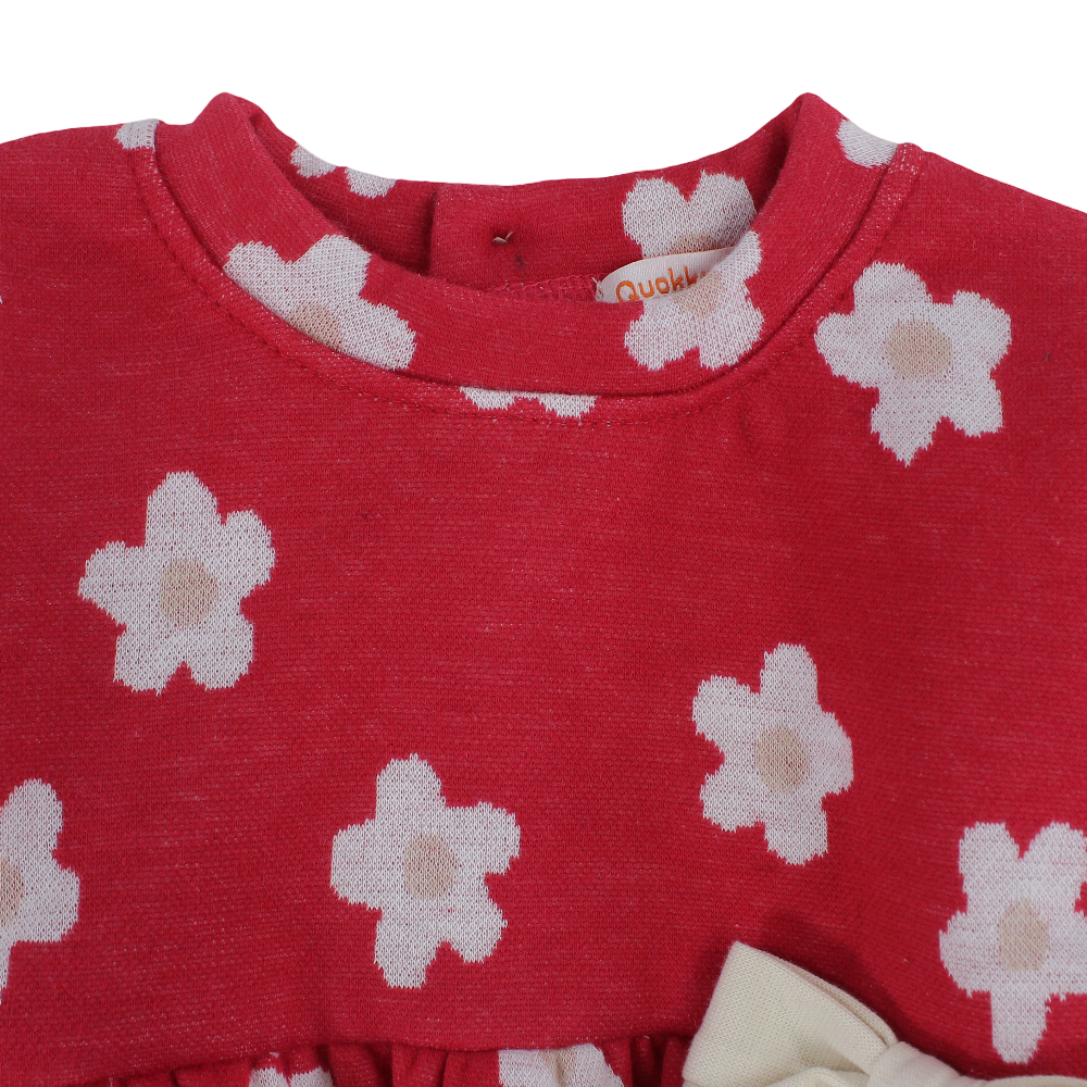 Girls Cotton Dress – Flower Design