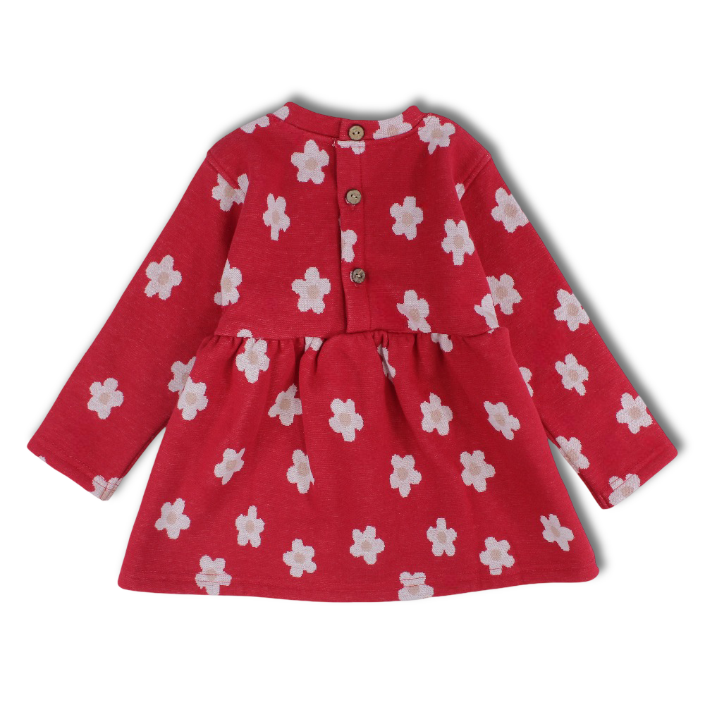 Girls Cotton Dress – Flower Design