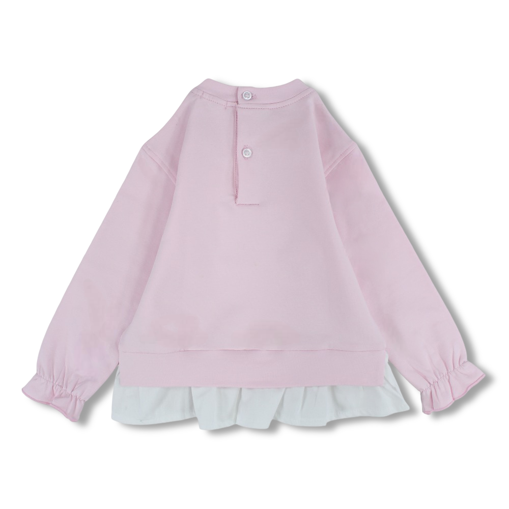 Girls Cotton Blouse – Girl with Bow Design
