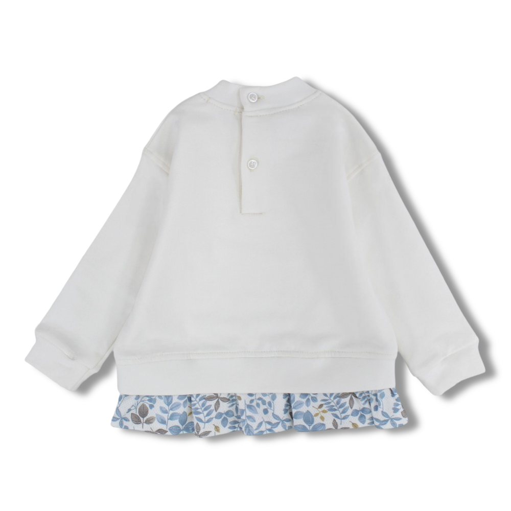 Girls Cotton Blouse –  Girl and Floral Design