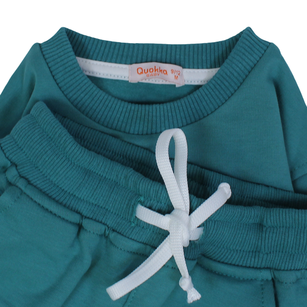 Baby Girls Cotton Outfit Set – Bear Head & Balloons Embroidery