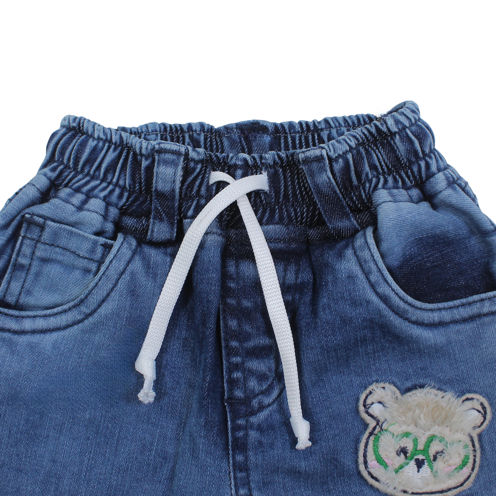 Girls Flexible-Fit Jeans - Cute Embroidery
