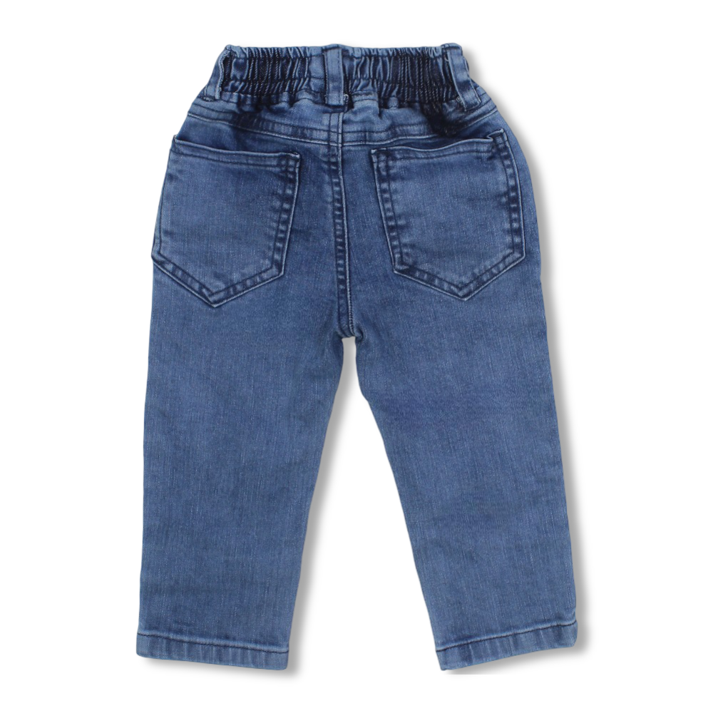 Girls Flexible-Fit Jeans - Cute Embroidery