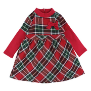 Girls Cotton Checkered Dress