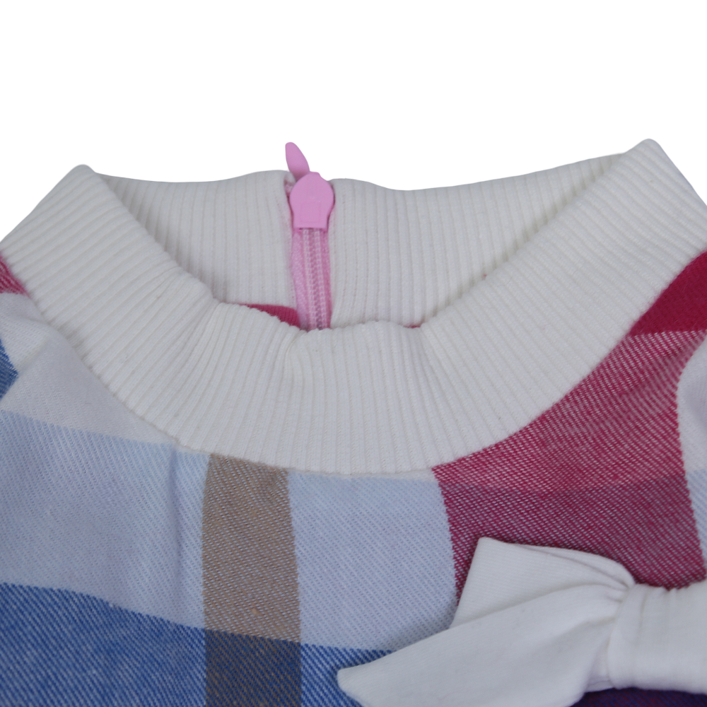 Girls Cotton Checkered Dress