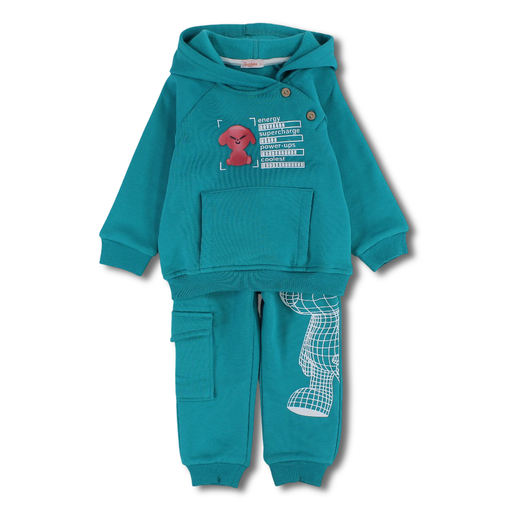 Boys Cotton 2-Piece Outfit Set - Cute Print