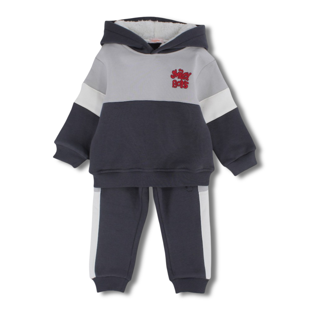 Boys Cotton 2-Piece Outfit Set –“Smiley Boys” Design