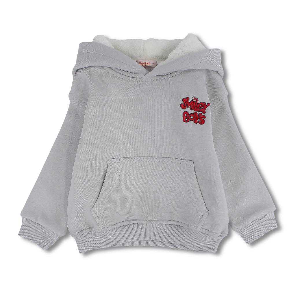 Boys Cotton Hoodie – “Smiley Boys” Design