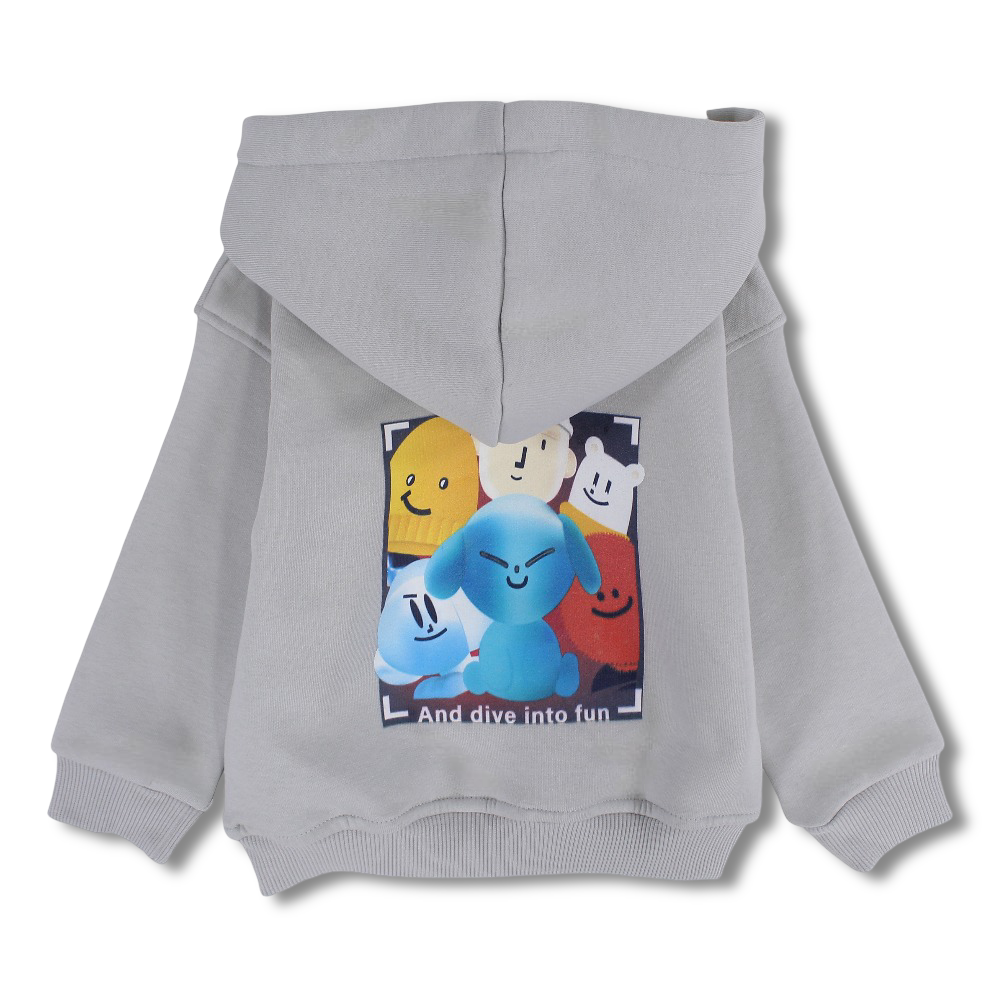 Boys Cotton Hoodie – “Smiley Boys” Design