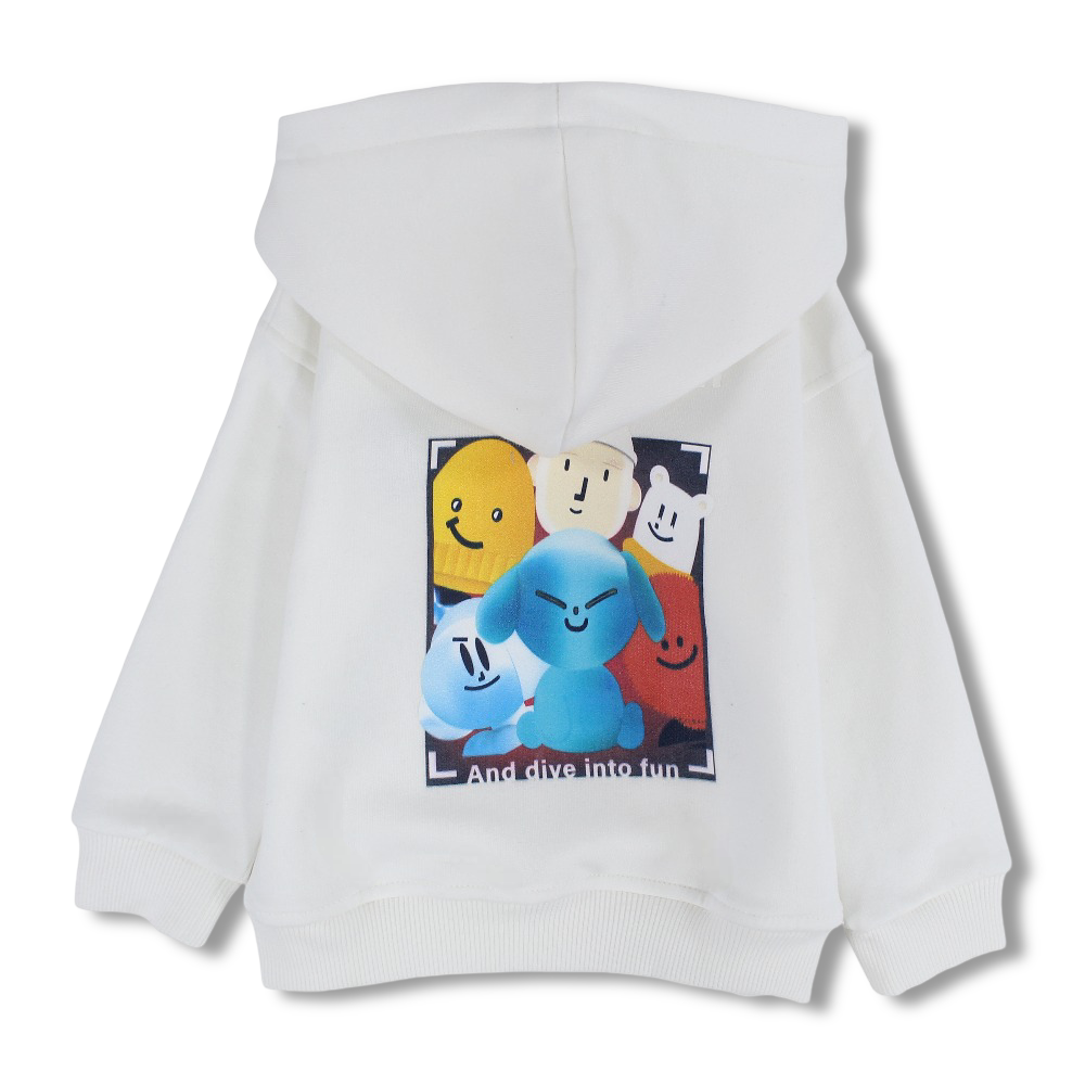 Boys Cotton Hoodie – “Smiley Boys” Design