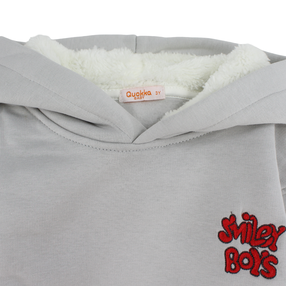 Boys Cotton Hoodie – “Smiley Boys” Design
