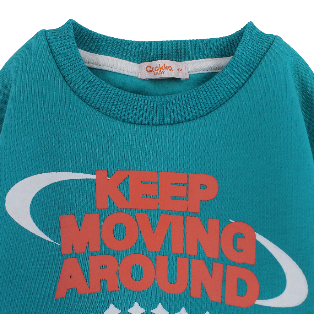 Baby Boys Cotton Sweatshirt – “Keep Moving Around” Design