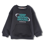 Baby Boys Cotton Sweatshirt – “Keep Moving Around” Design