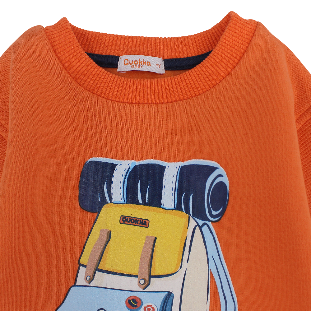 Boys Cotton Sweatshirt – Backpack Print