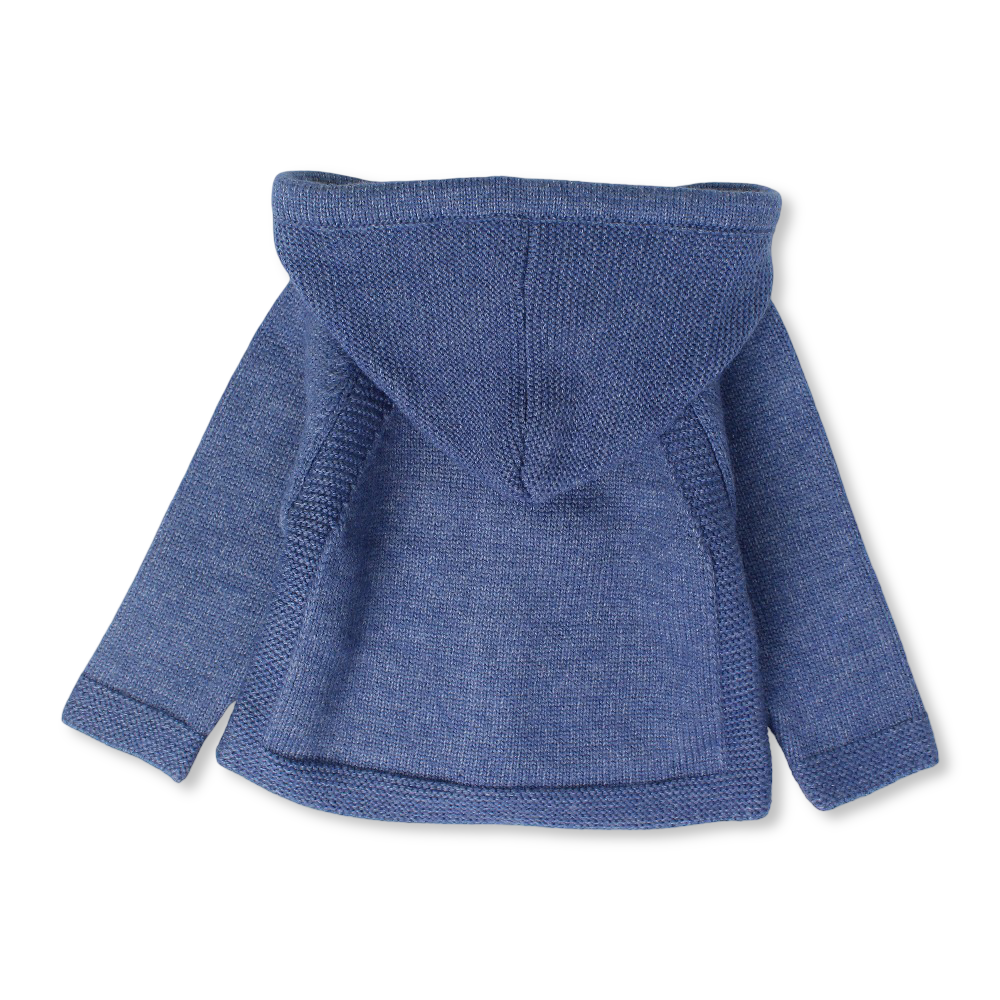 Boys Wool Hooded Jacket –  Front Buttons Design