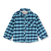 Boys Fleeced Checkered Shirt