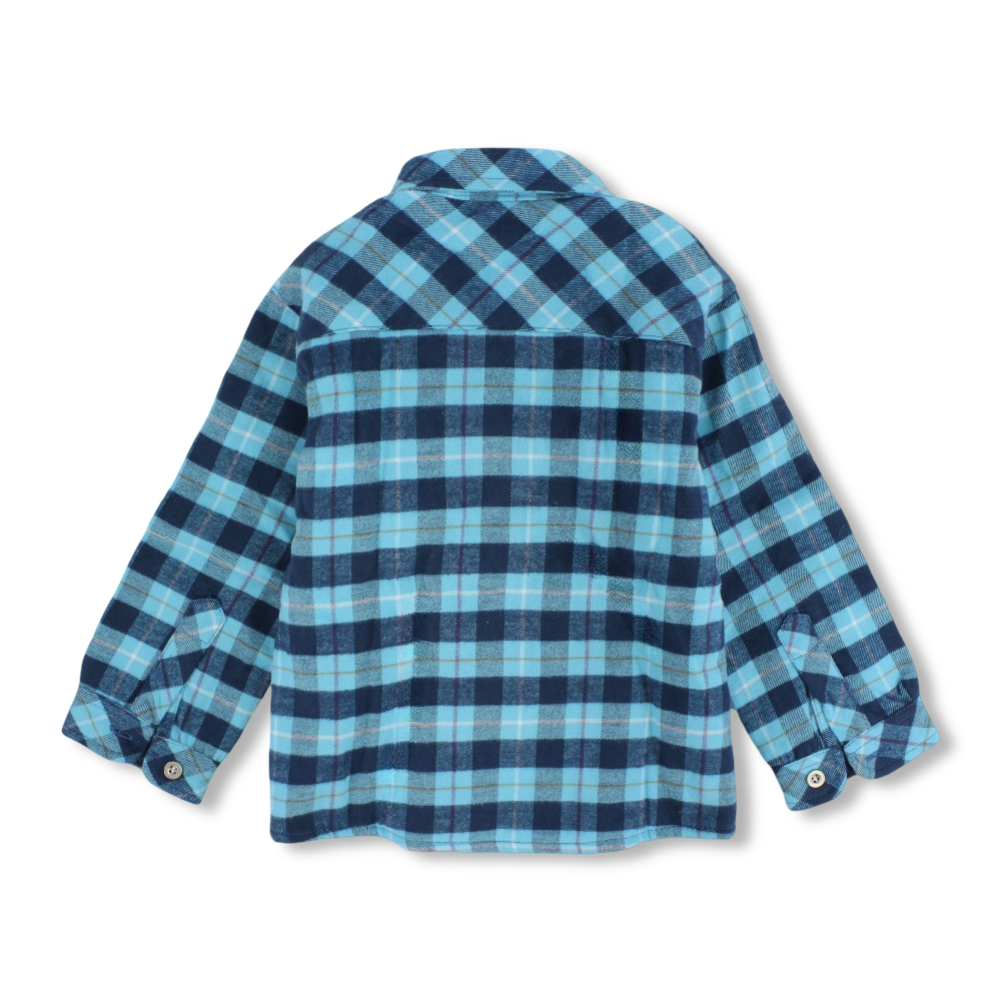 Boys Fleeced Checkered Shirt