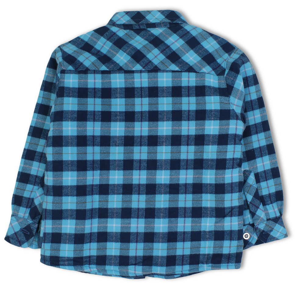 Boys Fleeced Checkered Shirt