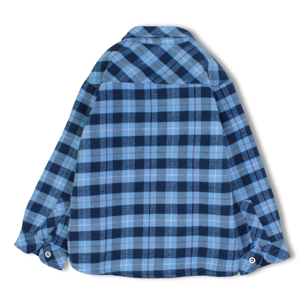 Boys Fleeced Checkered Shirt