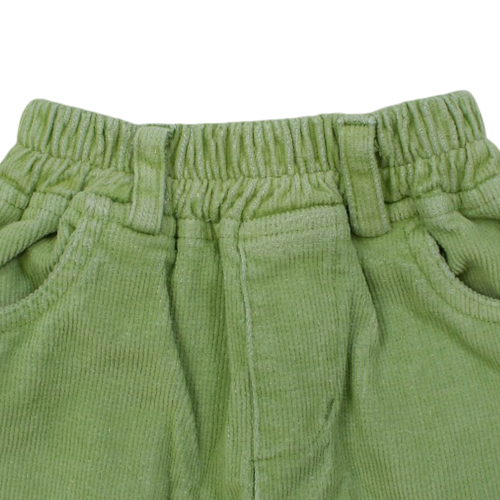 Boys Velvet Pants – Green