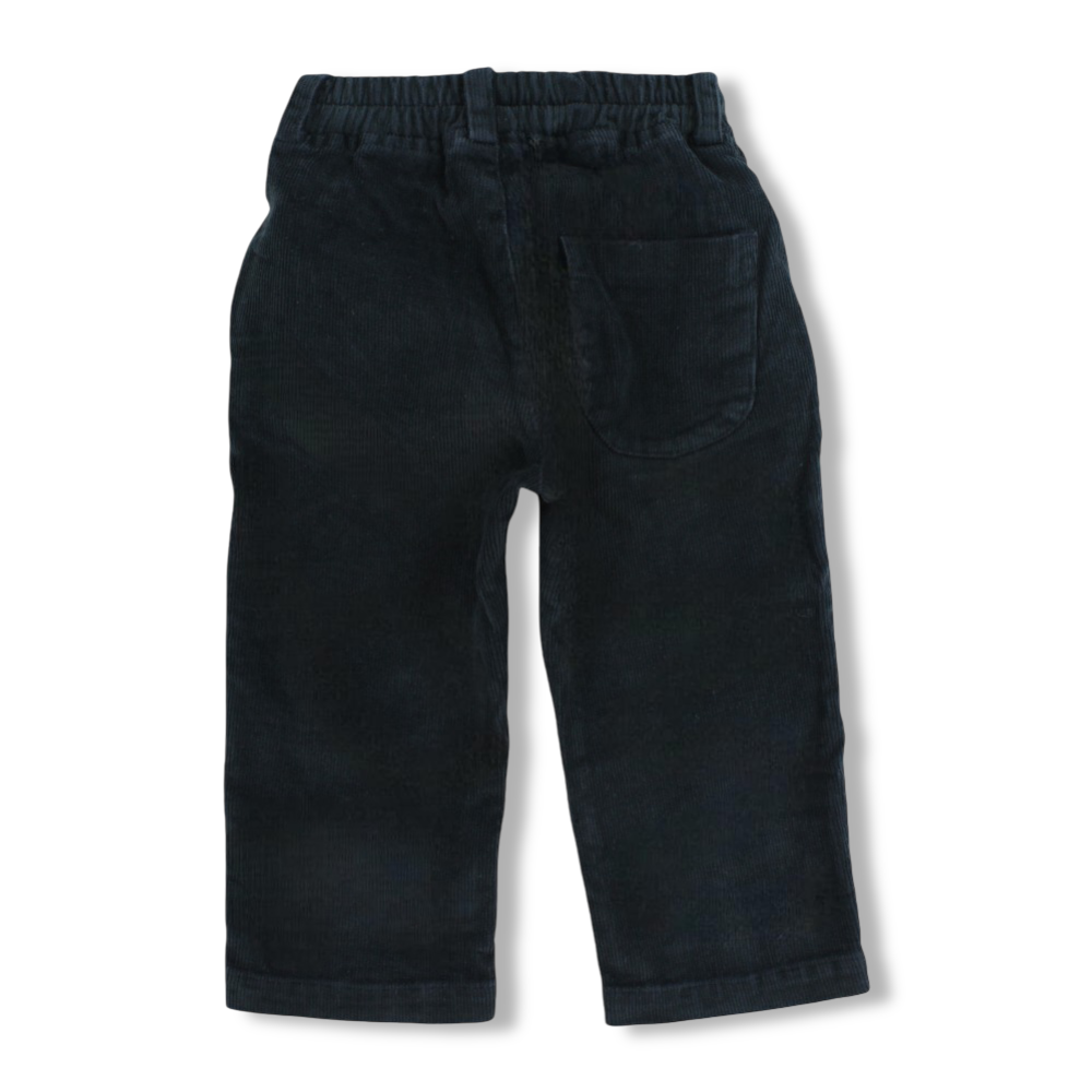 Boys Velvet Pants – Navy