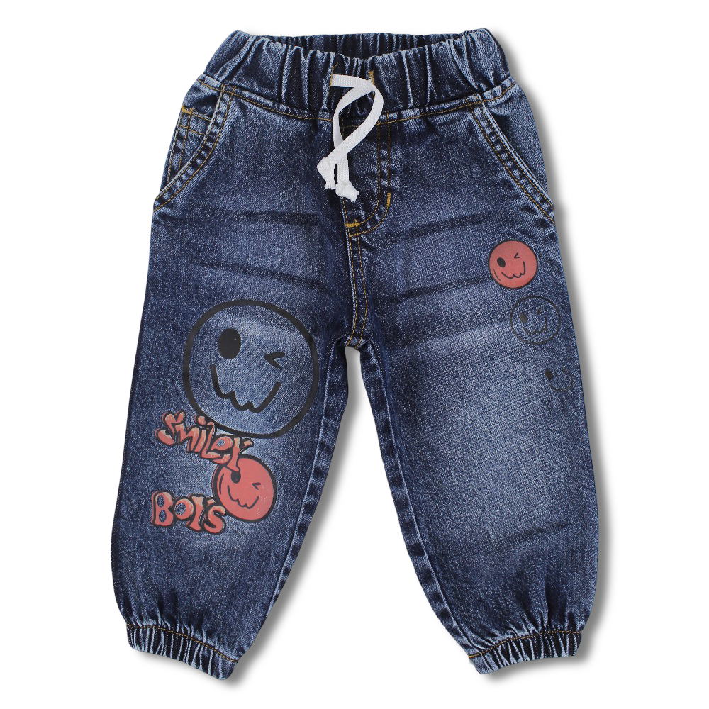 Boys Jeans - Smiley Boys Print