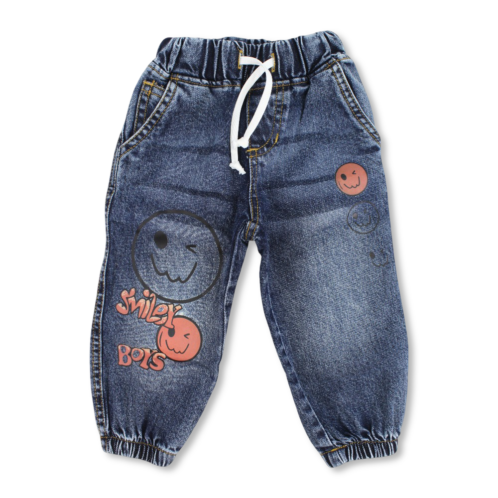 Boys Jeans - Smiley Boys Print