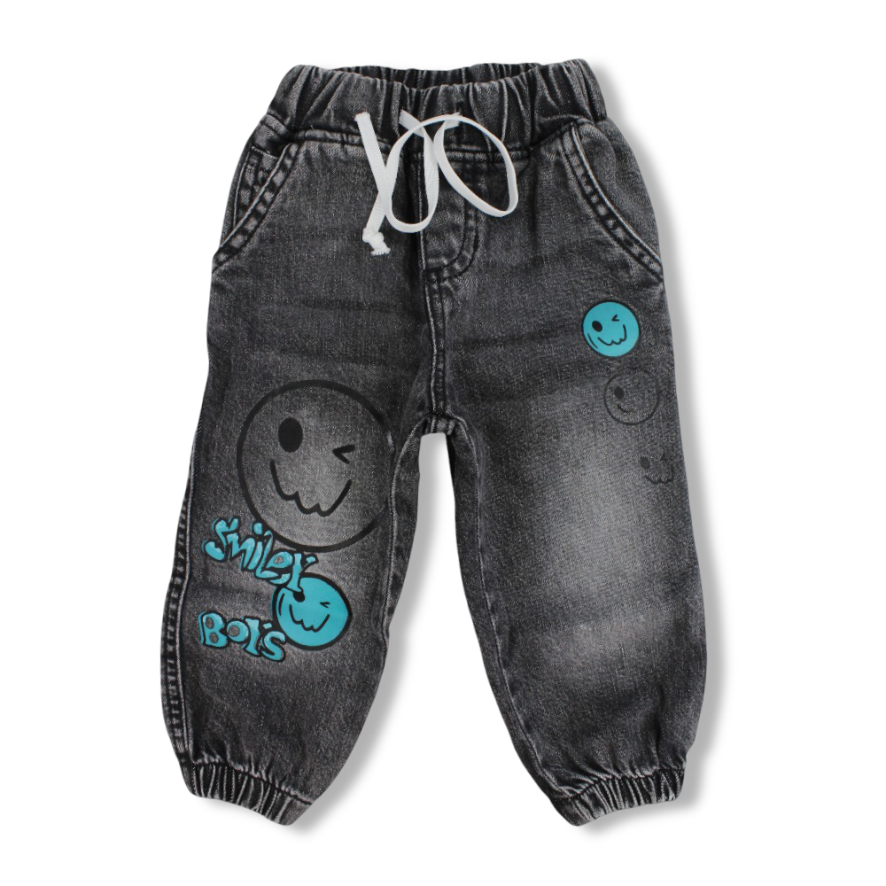 Boys Jeans - Smiley Boys Print