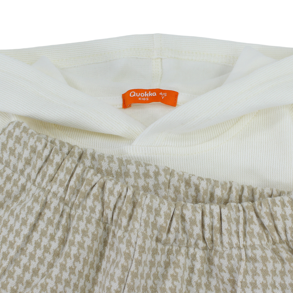 Girls Cotton Hooded 2-Piece Outfit Set - "The Trend Setter" Embroidery