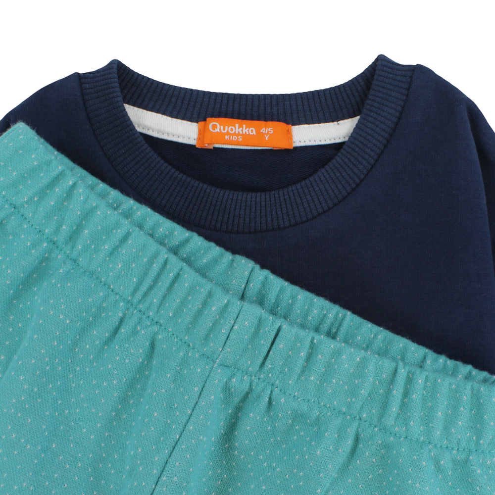 Girls Cotton 2-Piece Outfit Set – Navy with Dreamy Girl Design