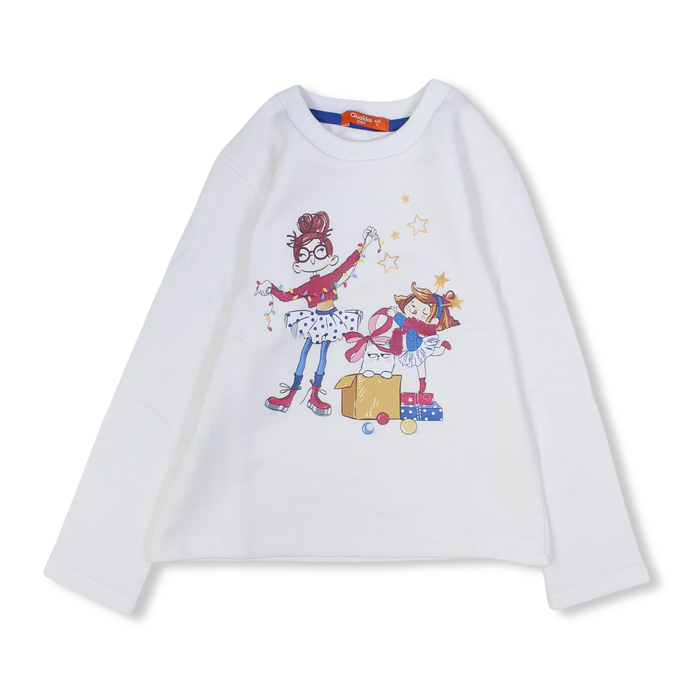 Girls Cotton Sweatshirt - Cute Girly Print