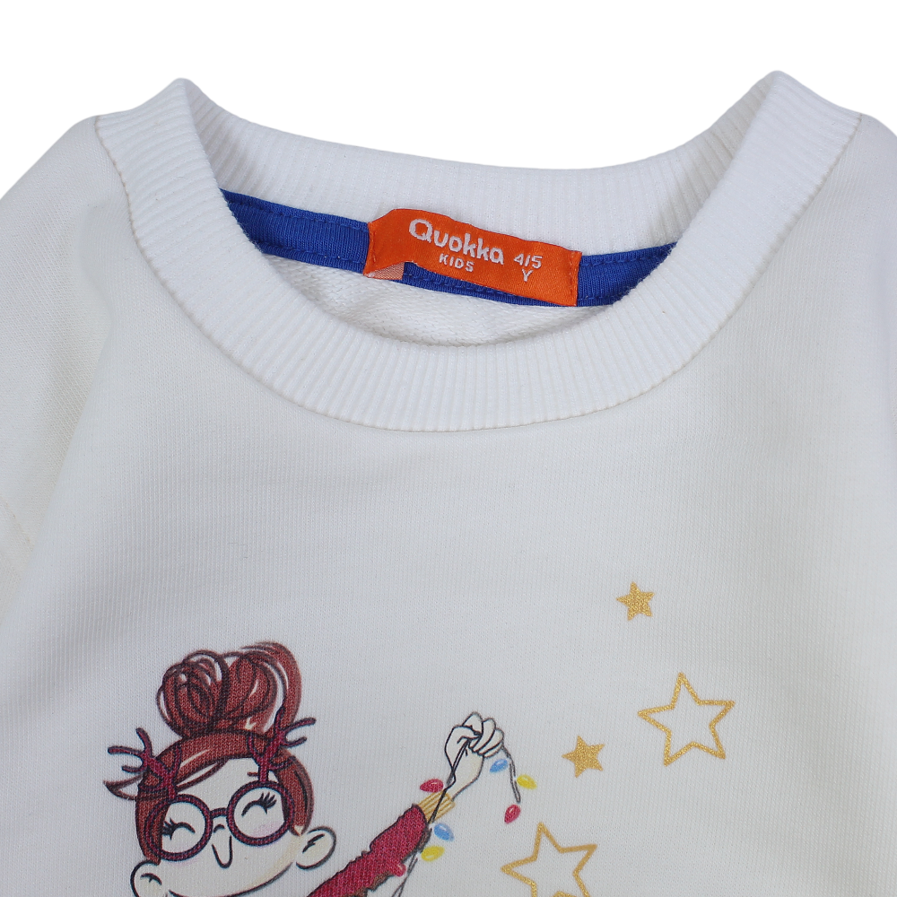 Girls Cotton Sweatshirt - Cute Girly Print