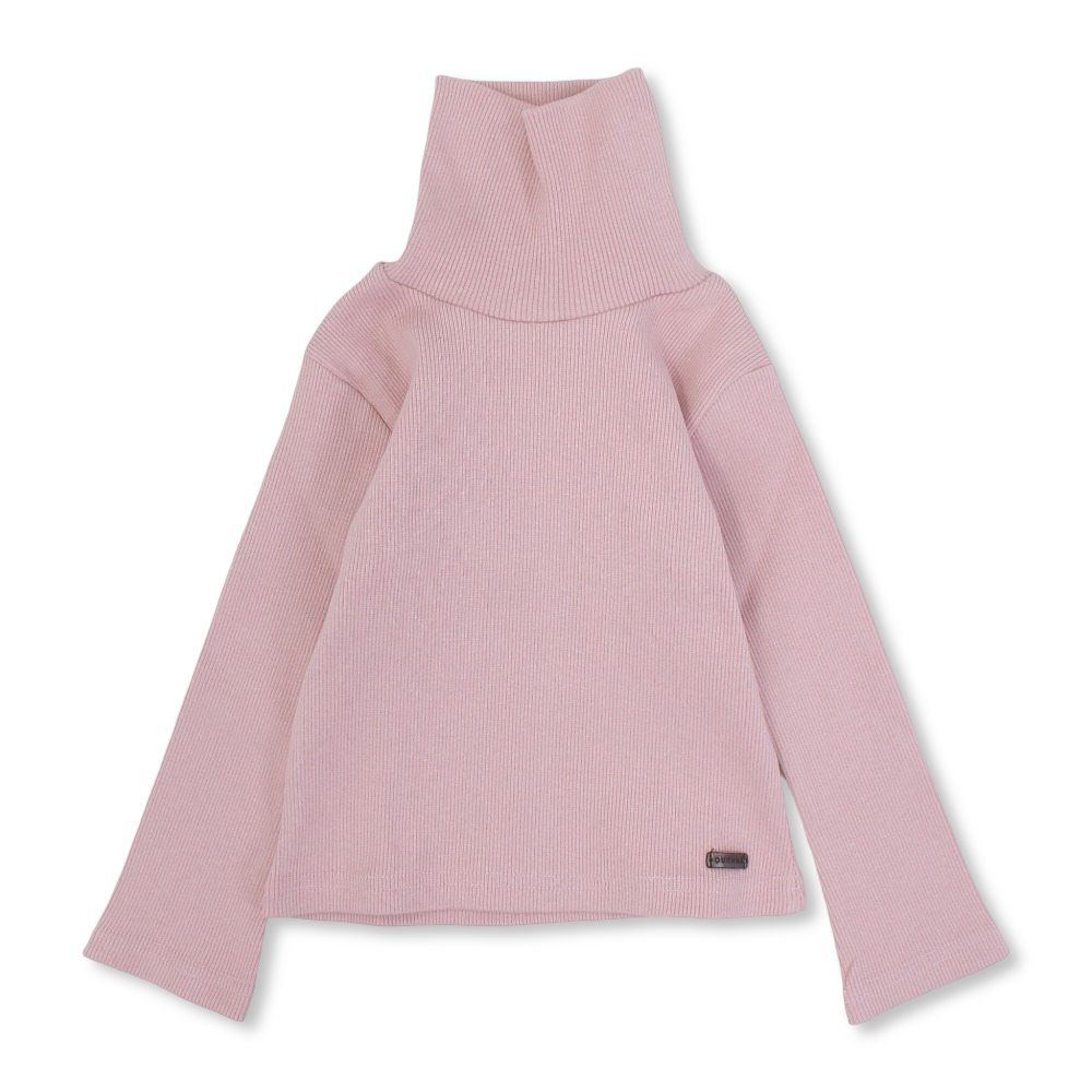 Girls Cotton High Collar Undershirt – Salmon