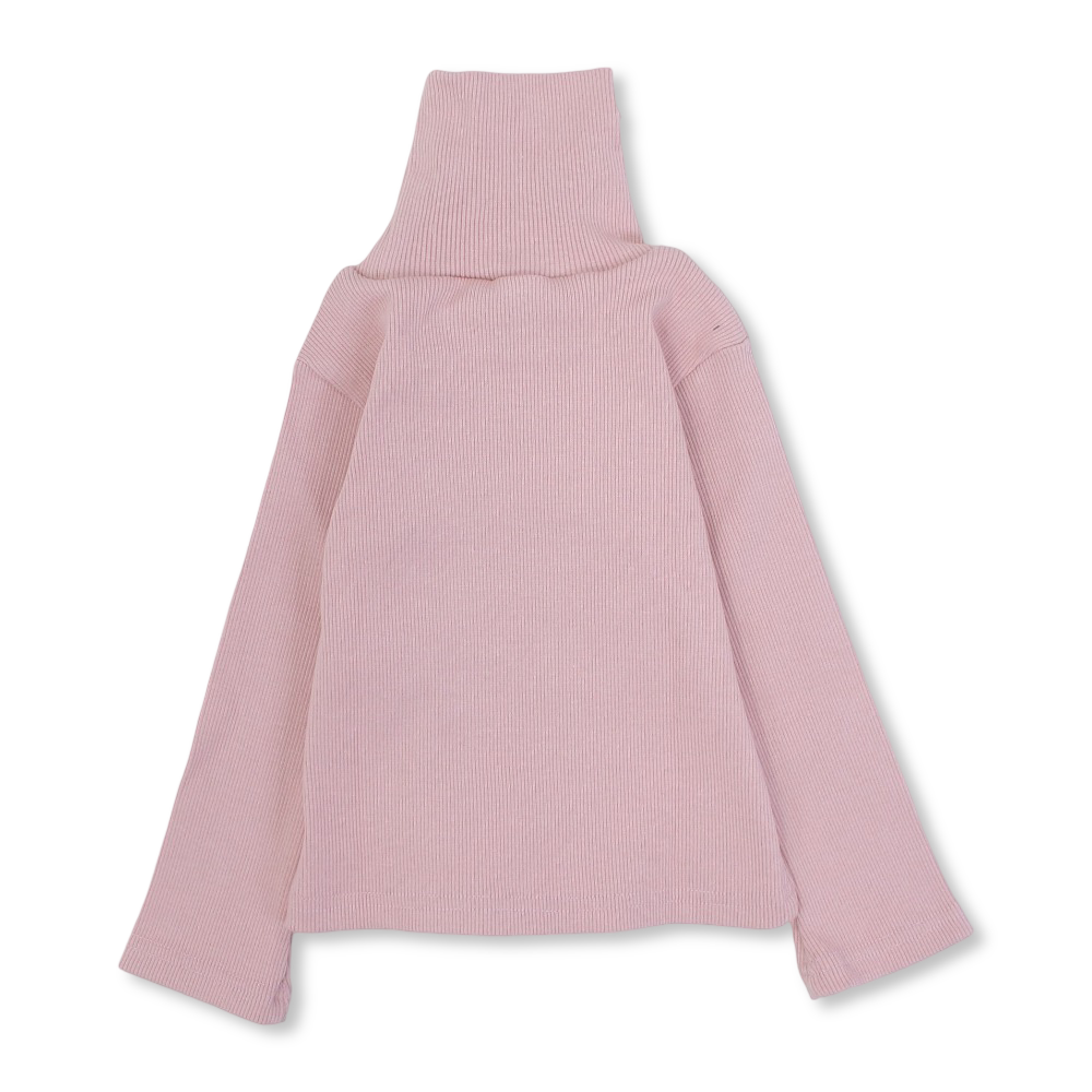 Girls Cotton High Collar Undershirt – Salmon