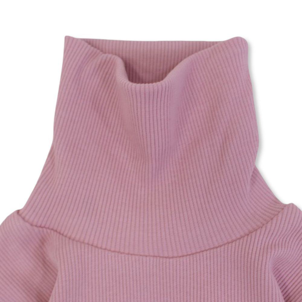 Girls Cotton High Collar Undershirt – Dusty Pink
